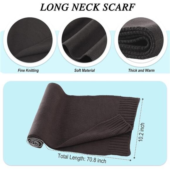 3 PCS Men\'s Fleece Lined Cold Weather Set Warm Winter Beanie Hat main image 4